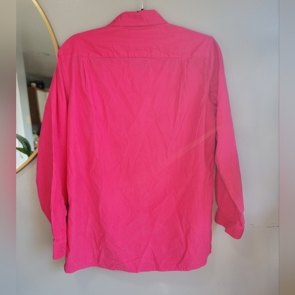 The Quacker Factory NWT QVC pink Small Christmas tree button up women - Picture 4 of 10